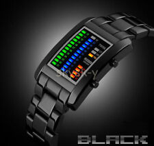 Relógio esportivo à prova d'água luxo aço inoxidável data digital pulseira LED colorida, usado comprar usado  Enviando para Brazil