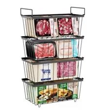 Freezer Organizer Bins - 4 Pack Stackable Chest Freezer Organizer for 5 and 7…, used for sale  Shipping to South Africa