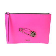 Versus Clutch Bag with Handle Pouch Coated Canvas Pink for sale  Shipping to South Africa