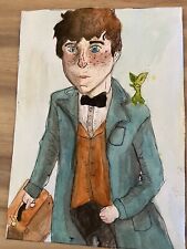 Arte original? Newt Scalamander Fantastic Beasts Fan Art 5 por 7 - ¿Único en su tipo? segunda mano  Embacar hacia Argentina