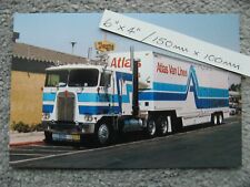 6X4" 150mmX100mm 1980 PHOTO KENWORTH K100 CABOVER ATLAS VAN LINES TRUCK PHOTO for sale  Shipping to Canada