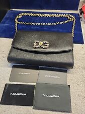Bolsa carteira Dolce & Gabbana, bolsa em corrente couro preto certificado de autenticidade comprar usado  Enviando para Brazil