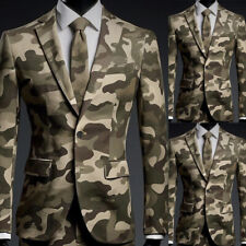 Trajes de moda para hombre camuflaje formales negocios causales al aire libre graduación esmoquin 2 piezas segunda mano  Embacar hacia Argentina