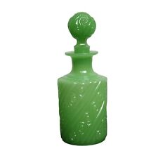 Vintage French Portieux Opaline Suedois Perfume Bottle w/Stopper - Rare Green for sale  Shipping to South Africa
