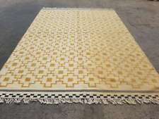 Tapete de chão vintage feito à mão geométrico tradicional amarelo kilim 240x168cm, usado comprar usado  Enviando para Brazil