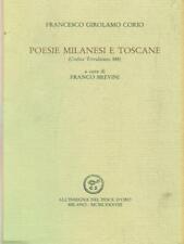 Poesie milanesi toscane usato  Italia