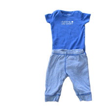 2 piezas Body Pantalones Carters Conjunto Niños Talla 3M Azul Blanco Impresionante Como Papá segunda mano  Embacar hacia Argentina