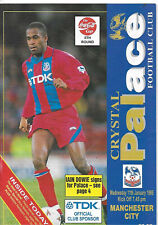 CRYSTAL PALACE V MANCHESTER CITY 11 DE JANEIRO DE 1995 5ª RODADA COCA COLA CUP MUITO BOM ESTADO comprar usado  Enviando para Brazil