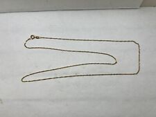 vintage Italian 18 karat yellow gold twisted rope chain 22 inches for sale  Shipping to Canada