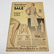 National Bella Hess Co 1930 catálogo de liquidación de verano década de 1930 moda segunda mano  Embacar hacia Argentina
