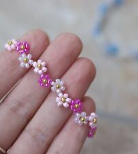 Bracciale perline fiori usato  Due Carrare