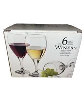 Copos de vinho Libbey 12 oz WINERY taças de vinho com haste 6 CONTAS NOVAS 355 ml comprar usado  Enviando para Brazil