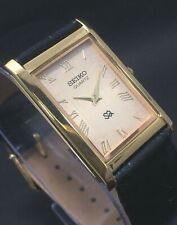 Lindo relógio de pulso japonês unissex Seiko quartzo ultra fino com mostrador romano comprar usado  Enviando para Brazil