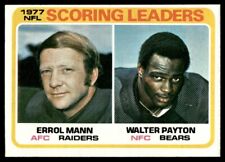 1978 Topps Errol Mann/Walter Payton Oakland Raiders/Chicago Bears #334 NM for sale  Shipping to South Africa