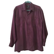 Volare Purple 100% Silk Button Front Blouse Women's Medium, used for sale  Shipping to South Africa