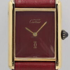 Reloj Cartier Must Tank Laminado a Mano Vino Tinto Raro 231216T segunda mano  Embacar hacia Mexico