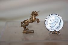 Miniature Dollhouse Vintage Antique Gold Color Metal Rearing Unicorn Figurine NR, used for sale  Chicago