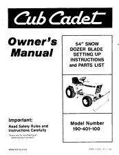 Operator parts manual for sale  Addison