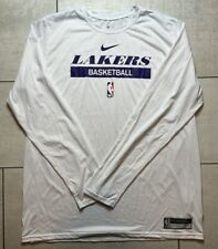 Camisa branca manga longa Nike NBA Los Angeles Lakers jogador prática emitida XXLT comprar usado  Enviando para Brazil