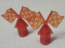 VINTAGE SCHWINN APPLE KRATE FLAG VALVE CAPS WITH《VERY LOW》 RED GLITTER CONTENT for sale  Bowling Green