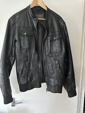 mens leather river island jacket for sale  LONDON