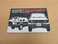 isuzu trooper ii manual 1986 for sale  Webster