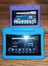 Lot Of 2 Amazon Fire 7" Kids Edition 9th Generation 16GB Blue & Purple Offers?, used for sale  Shipping to South Africa