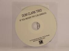 DOM CLARK TRIO IF YOU NEVER TRY (F31) 1 Track Promo CD Single Plastic Sleeve ARC na sprzedaż  Wysyłka do Poland