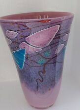 Don Bagwell Large  Colorful Geometric Abstract Art Glass  Vase for sale  Shipping to South Africa