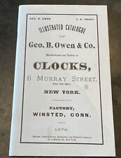 1878 owen clocks for sale  Boonville
