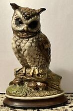 Used, Owl Figure on Tree Stump 7" Tall. Made in Japan for sale  Shipping to South Africa