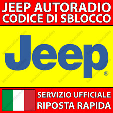 Jeep radio codice usato  Roma