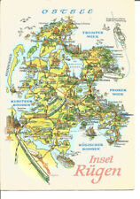 Postcard map rügen for sale  Shipping to Ireland
