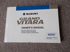 suzuki grand vitara owners manual for sale  RAYLEIGH