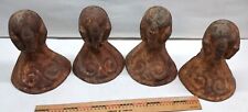 Antique Set Of 4 Cast Iron Ball Claw Foot Bath Tub Feet Ornate Victorian French, used for sale  Shipping to South Africa