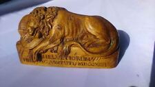 Wooden lion sculpture. d'occasion  Expédié en Belgium