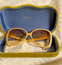 Óculos de sol Gucci GG0471S formato borboleta marrom claro gradiente colorido nude comprar usado  Enviando para Brazil