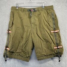 Shorts masculino vintage NESI grande verde paraquedista tático paraquedas com zíper e cinto comprar usado  Enviando para Brazil