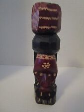 Totem tiki jamaicano esculpido à mão madeira maciça 8,5" cabeça estátua arte popular lembrança comprar usado  Enviando para Brazil