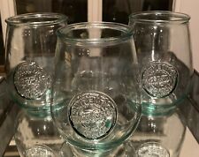 SAN MIGUEL 100% Recycled Glass Wide TUMBLERS/ Authentic / Stemless Wine Set Of 3, used for sale  Shipping to South Africa