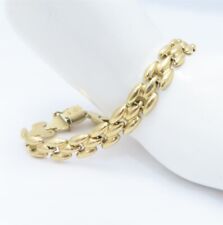 14K Yellow Gold ~8MM Panther Link Style Bracelet 7.25", used for sale  Weyers Cave