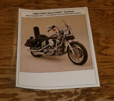 Harley Davidson 1992 FXDC Dyna Glide hoja de ventas personalizada folleto 92 segunda mano  Embacar hacia Argentina