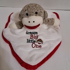 Cobertor de segurança amoroso chocalho bebê meia macaco pelúcia bebê iniciantes cetim 13"" comprar usado  Enviando para Brazil