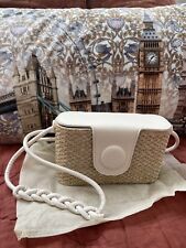 Used, Vegan Faux Leather Raffia Pouch Clutch Small Shoulder Bag Size 19x11x6.5cm New for sale  Shipping to South Africa