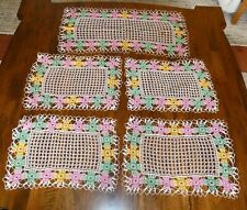 crochet 5 placemats for sale  Des Moines