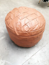 Vintage leather pouf d'occasion  Expédié en Belgium