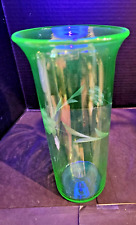 depression green glass vase for sale  Longboat Key