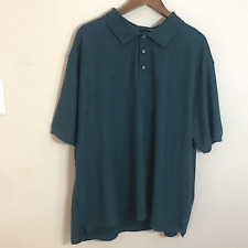 Camisa polo verde arquiteto 1/4 botão frontal espaçosa mangas mistura de algodão tamanho 4X comprar usado  Enviando para Brazil