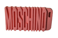 Funda de silicona ajustada con logotipo elevado rosa Moschino iPhone 6 6s segunda mano  Embacar hacia Argentina