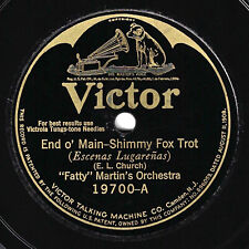 Victor #19700: "Fatty" Martin's Orchestra-"End O' Main" y "Jimtown Blues" V+E- segunda mano  Embacar hacia Argentina